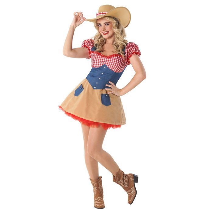 Fun Shack Costume Cowgirl Femme, Déguisement Western Femme, Tenue