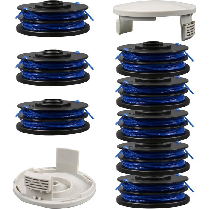 Bobines Remplacement RLT Bobines RAC123 Pour Débroussailleuse Ryobi - Lot 6 Fils Nylon 1,5mm Accessoire Tondeuse Fil