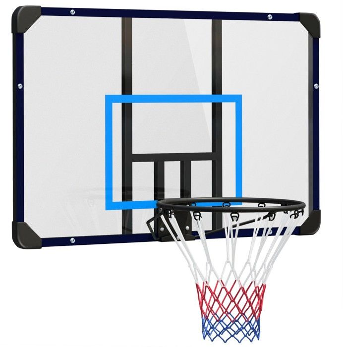 Panier De Basket-ball Panier basket mural acier 113x61x73cm - Filet inclus - Extérieur/jardin/aire de jeux - Résistant intempéries Panier De Basket-ball Panier basket mural acier 113x61x73cm - Filet inclus - Extérieur/jardin/aire de jeux - Résistant intempéries