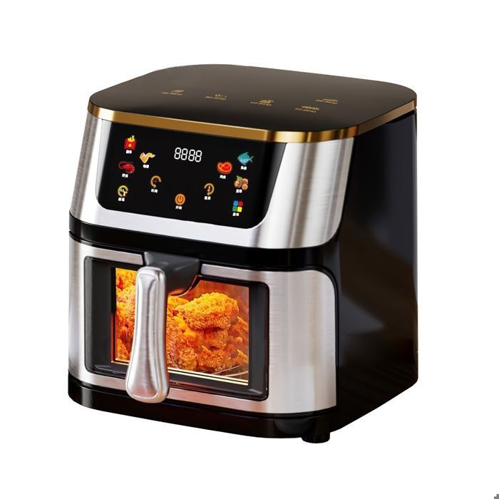 Friteuse Sans Huile 8L Air Fryer Avec 10 Fonctions 2800W Friteuse à Air Chaud Friteuse Electrique avec LED Écran Tactile - Prumya