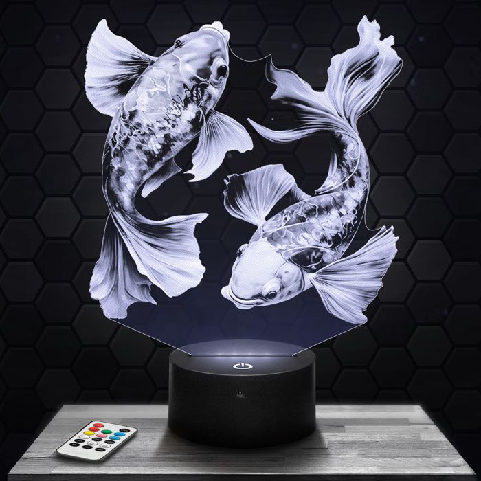Lampe 3d  Carpe - Jouet Figurine Cadeau Carpe -