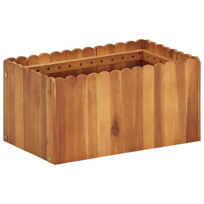 Lit surélevé de jardin en bois - vidaXL - 50x30x25 cm - Bois dacacia massif - Résistant aux intempéries