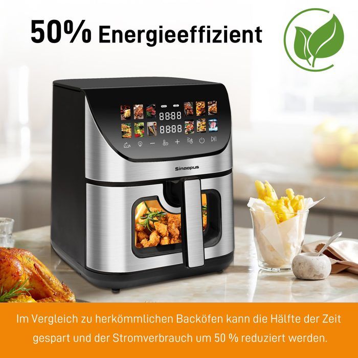 Friteuse sans huile - CDISPLAY  - 8.5L - 12 programmes - Airfryer grande capacité - Cdisplay