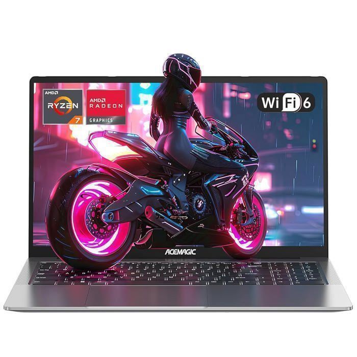 PC Portable – ACEMAGIC – 15.6 FHD – 16GB DDR4 512GB SSD – AMD Ryzen 7 5700U – Radeon RX Vega 8 Graphics – Windows 11 Pro – WiFi6