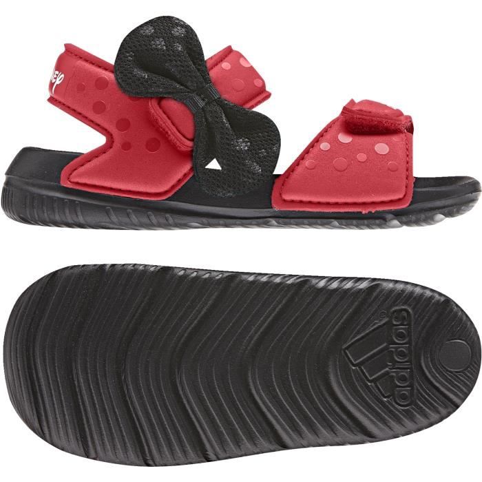 Sandales adidas Disney Minnie AltaSwim rouge fonc noir blanc