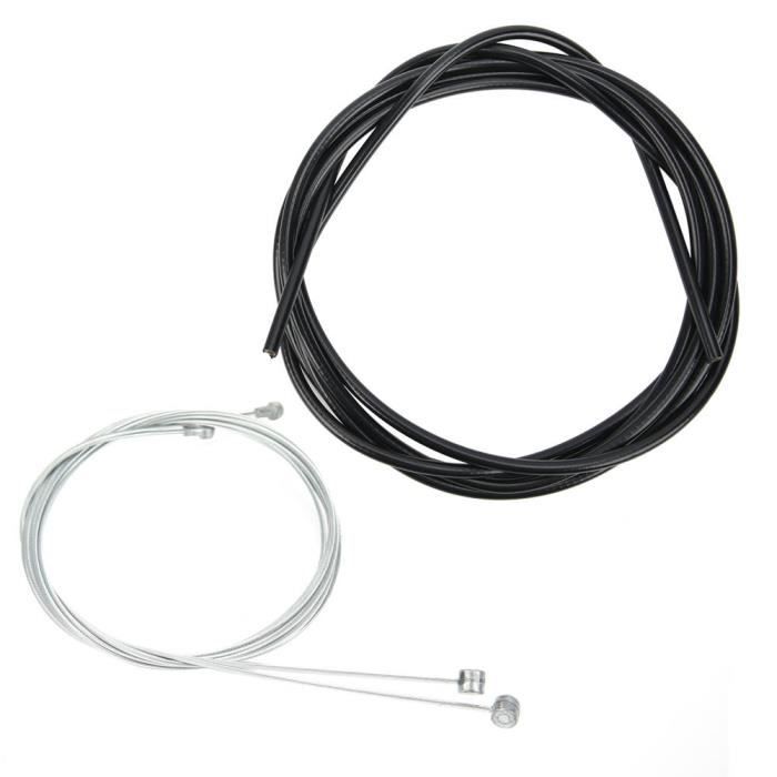 Kit de remplacement de câble de frein de vélo de montagne - ALOMEJOR - BOLANY - Acier inoxydable - Noir