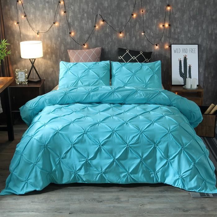 Ensemble de literie en soie fleur taie d'oreiller drap de lit couverture de lit doux et confortable 2/3 pièces-4