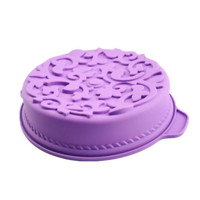 Moule En Silicone A Gateau Ronde Avec Motif De Feuilles Et Fleurs De Haute Qualite Jusqu A 260 C Grande Taille Couleur Aleatoire Cdiscount Maison