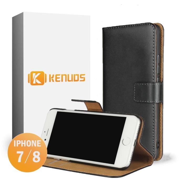 Pack De Protection Pour IPhone 7 Plus (5.5') - Coque Portefeuille + Verre Trempé - Neuf