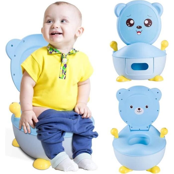 Pot de bébé, toilettes pour bébé, Potty Toilette bébé siège chaise urinoir  pot formation confort en plastique - bleu - Cdiscount Auto