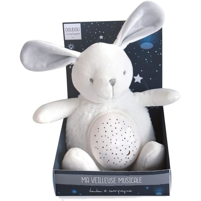 Peluche Veilleuse Enfant Lapin Veilleuse Musicale Et Lumineuse 3 Lumieres Bruit Nature Cm Blanc Dc3694 32 Cdiscount Puericulture Eveil Bebe