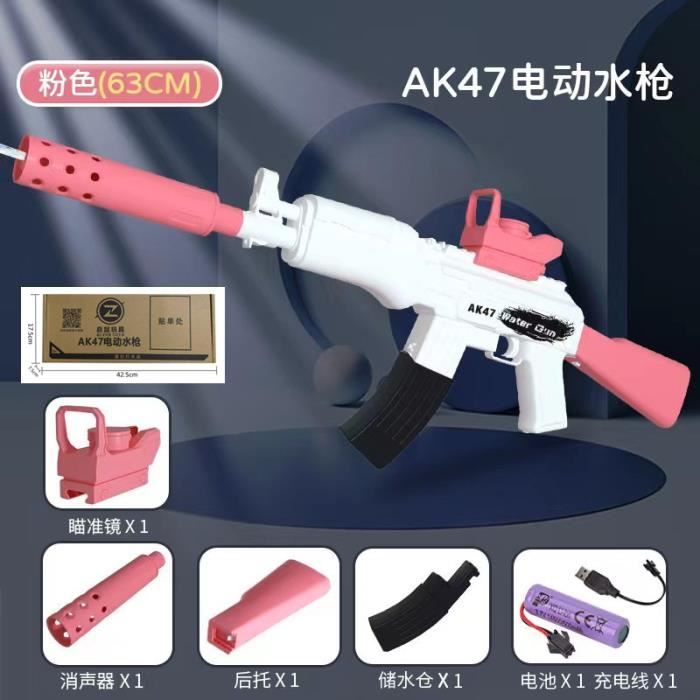 Pistolet à Eau Glock Longue Portée 10 M – Lot De 3 (gris/bleu/rose) Pour Piscine, Plage Et Jeux D'été Enfants