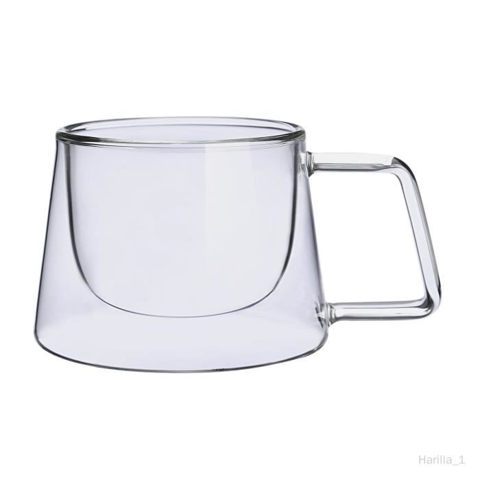 Lot De 6 Tasses à Expresso HENGBIRD En Verre Borosilicate - Effet Flottant, Double Paroi, 80ml
