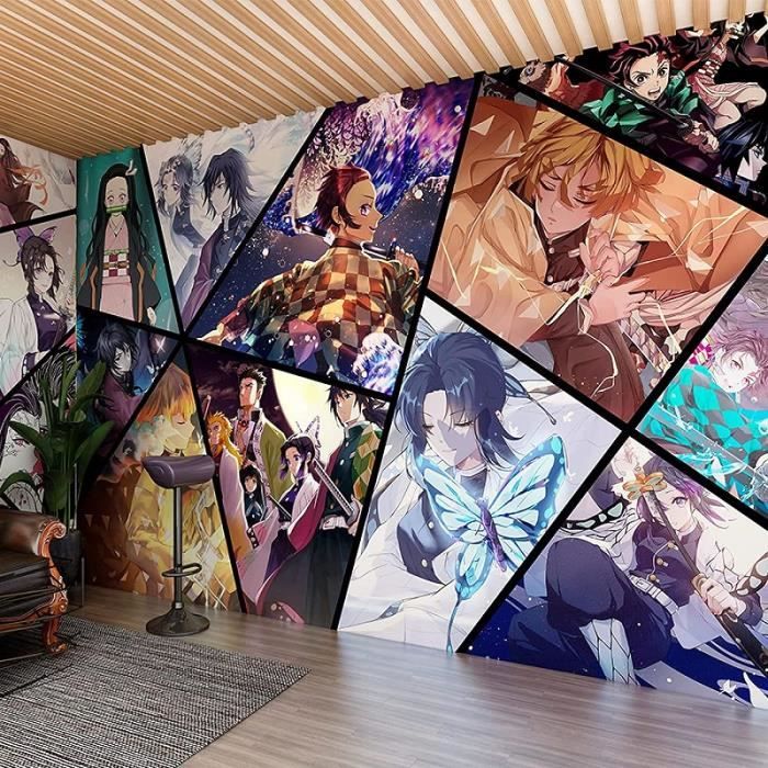 FAFOUR Papiers peints Anime Demon Slayer Décoration Manga Thème Fond  Garçons Chambre Chambre-315x220cm(LxH) : : Bricolage