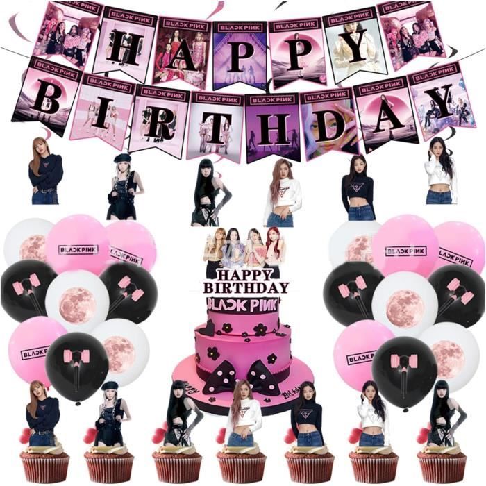 Black-Pink Décorations de Fête Anniversaire 71 Pieces,Ballon Happy Birthday  Adultes Ballons Joyeux Anniversaire Bannière Déco de Gâteaux Topper  Fournitures de Fête pour Enfants Adultes : : Cuisine et Maison