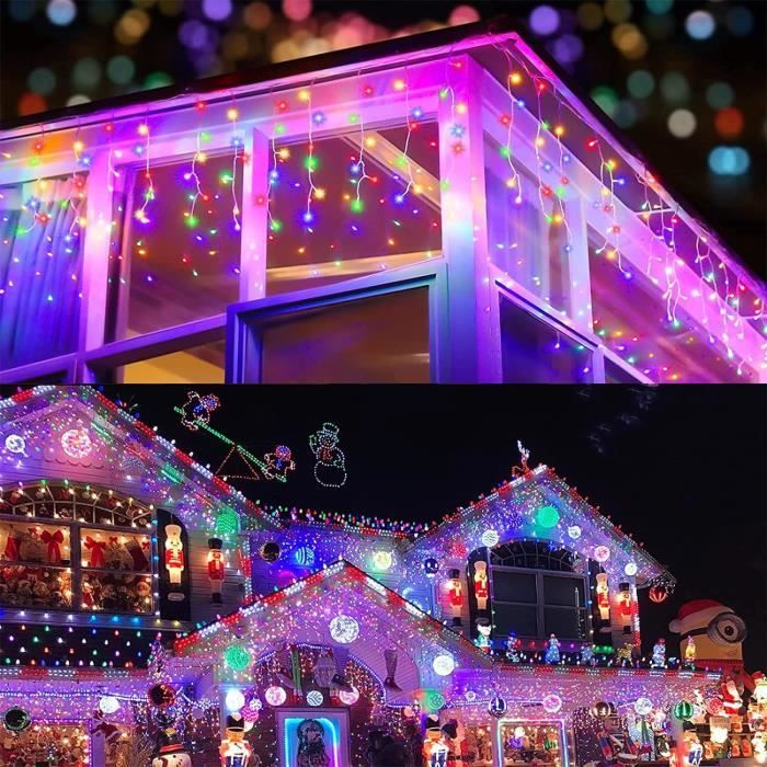 Guirlande lumineuse LED extérieure de Noël 35m 480 LED blanc pur et flash
