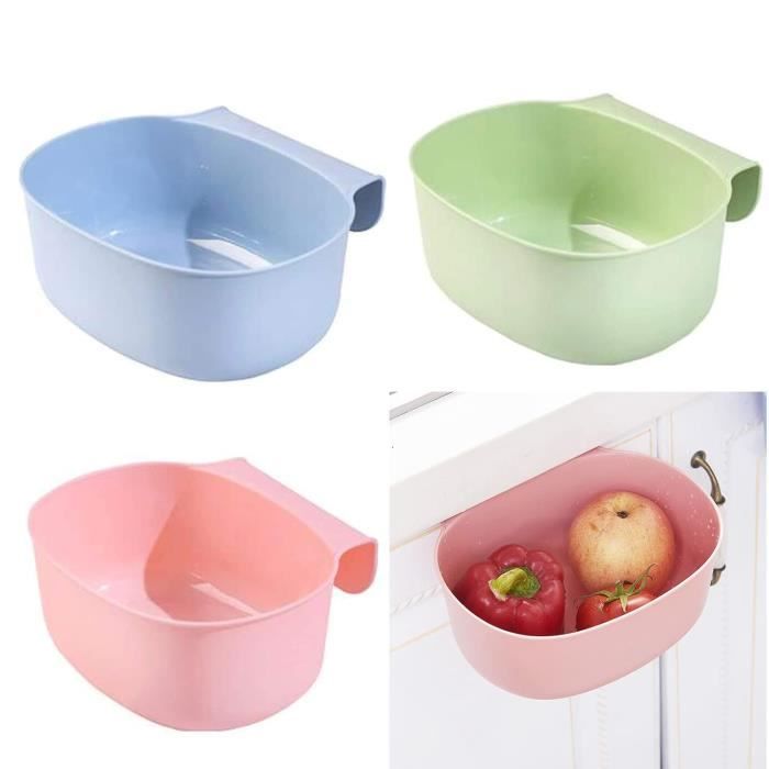 3 Pcs Boîte Rangement Cuisine Poubelle Récipient À Déchets Suspendue