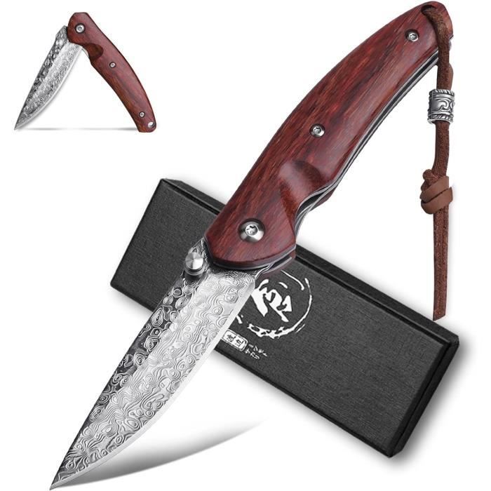 BANTI Couteau Pliant Couteaux De Poche Avec Mousqueton Couteau De Chasse En Plein Mini Couteau Pliant EDC Couteau De Survie De Camping Et Randonnée