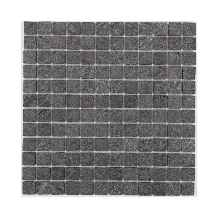 Mosaïque En Pierre Naturelle Grise Mosani – Effet Optique, Pour Mur Ou Cuisine