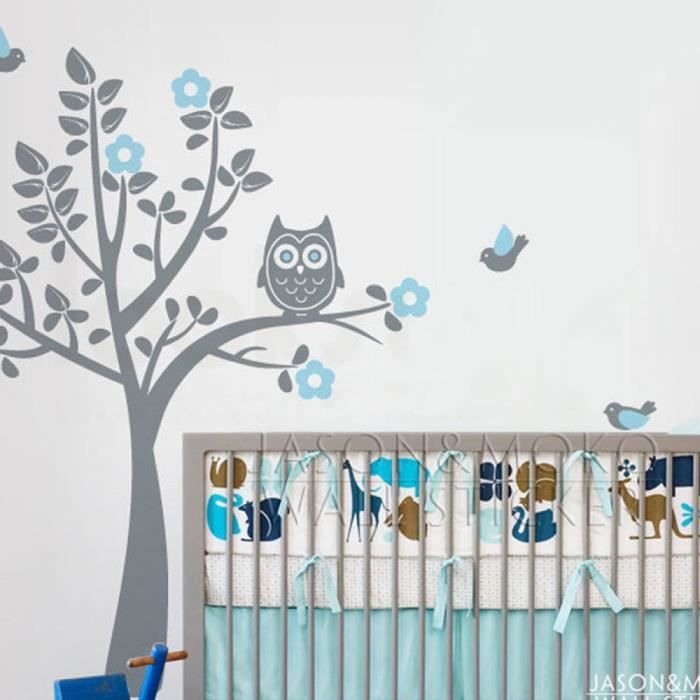 Stickers Muraux Mural Enfants Chambre Enfants Bebe Sticker Hiboux Murale Maison