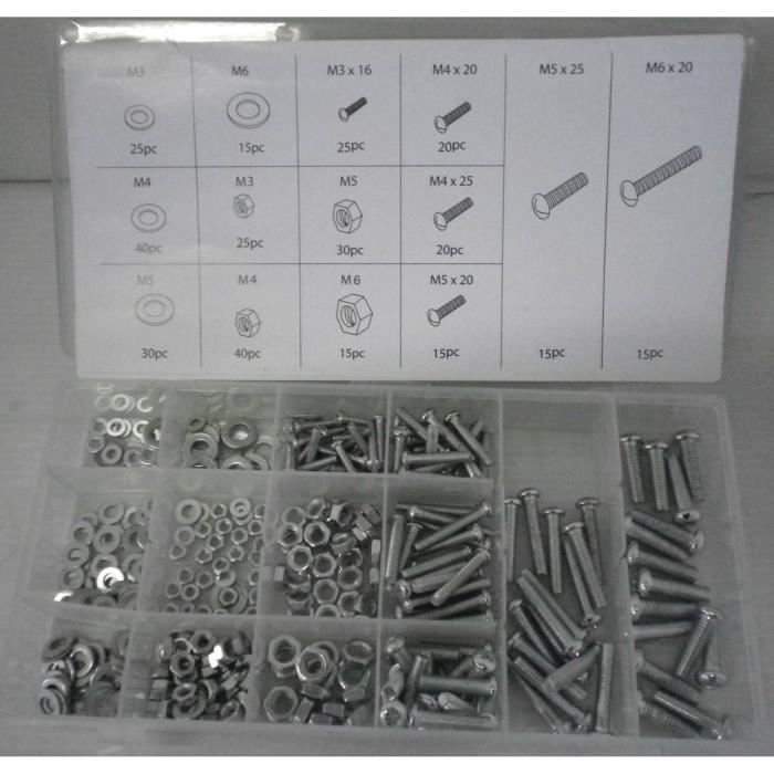 Assortiment De 330 Vis crous Et Rondelles 1099 Cdiscount Bricolage