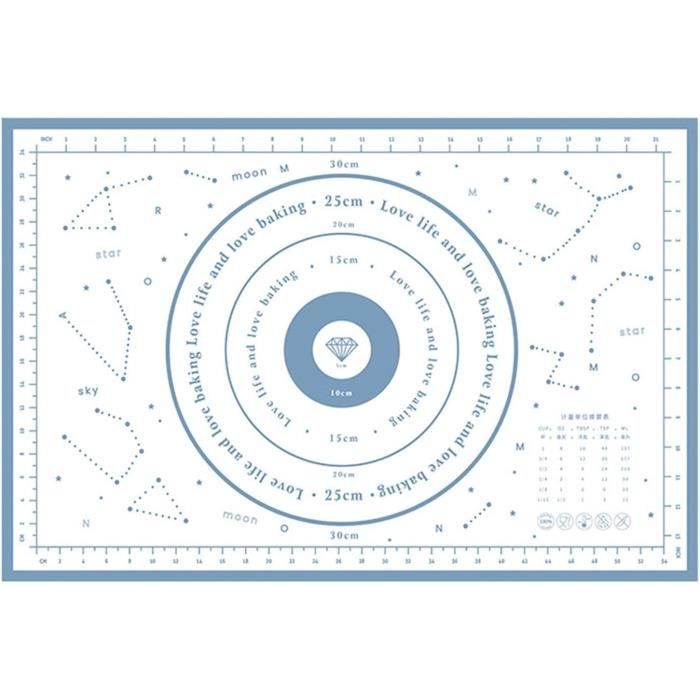 Tapis De Dessin En Silicone Pour Enfants – 50×40 Cm – Réutilisable, Marqueurs Effaçables – Activité Créative Sans Taches (Bleu)