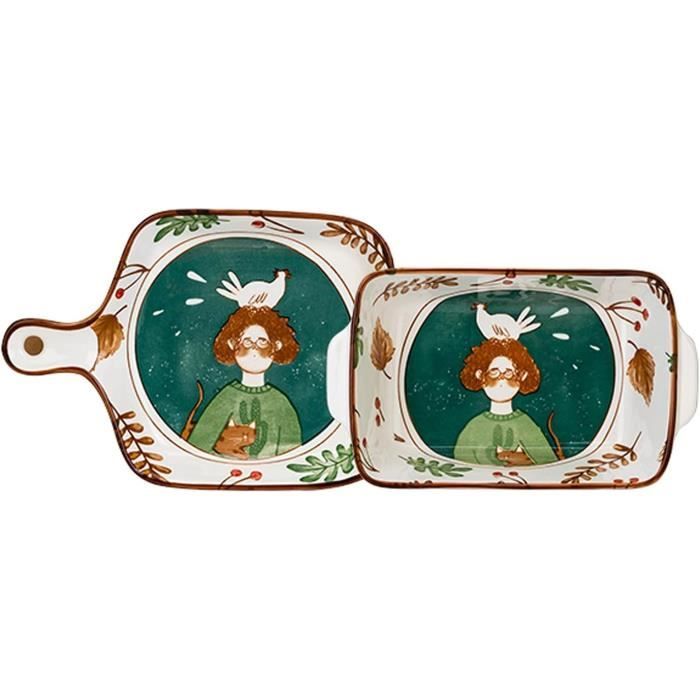 Lot De 2 Petits Plats à Four En Porcelaine – Blanc – Forme Ovale