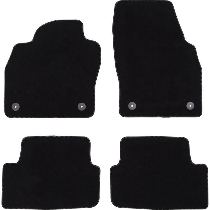 Tapis de Sol de Voiture pour VW Polo V 2009-2017 Velours solide et durable 4Pcs main image 0