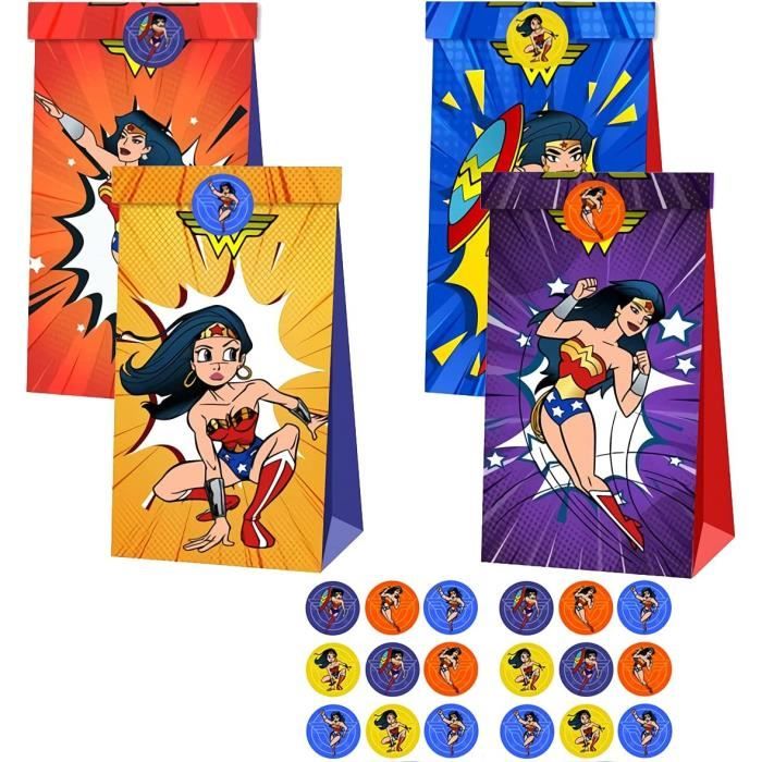 Sacs Cadeaux BBLIKE Noir - Lot De 4 Avec Enveloppes Et Stickers - Pour Anniversaire, Noël, Mariage