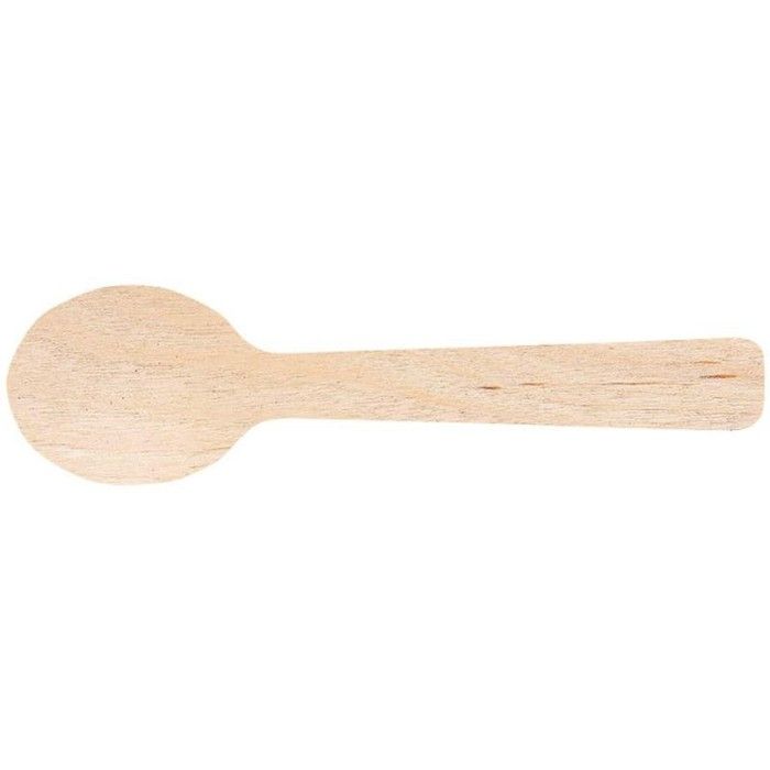 Lot De 50 Petites Cuillères En Bois Rondes 7.5 X 2.4 X 1.3 Cm - Idéales Pour Sel, Miel Et Assaisonnement