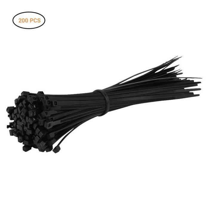DITM® Lot 100 Colliers de serrage ou serre-câbles nylon 120 x 2.5 mm noirs 