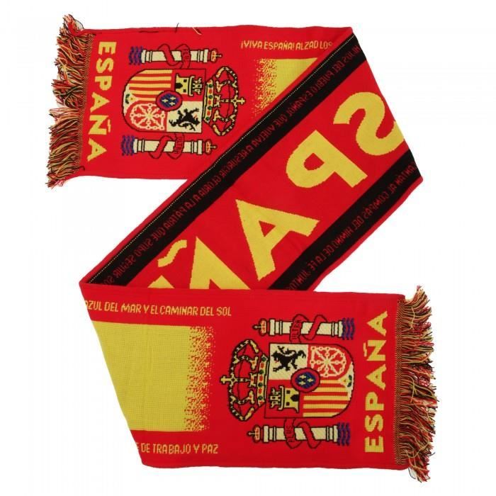 Echarpe Avec Ecusson De L Equipe De Football D Espagne Tu Prix Pas Cher Cdiscount