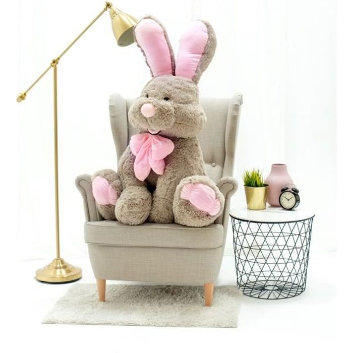DEAR BEAR Lapin en Peluche géant et doux, Bunny 120 cm Cdiscount Jeux