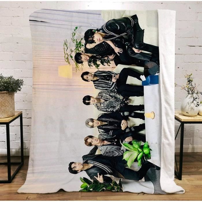 Couverture En Flanelle Molletonnée Douce - Design Kpop - Pour Canapé, Lit, Voyage - Lavable Machine - Plusieurs Tailles