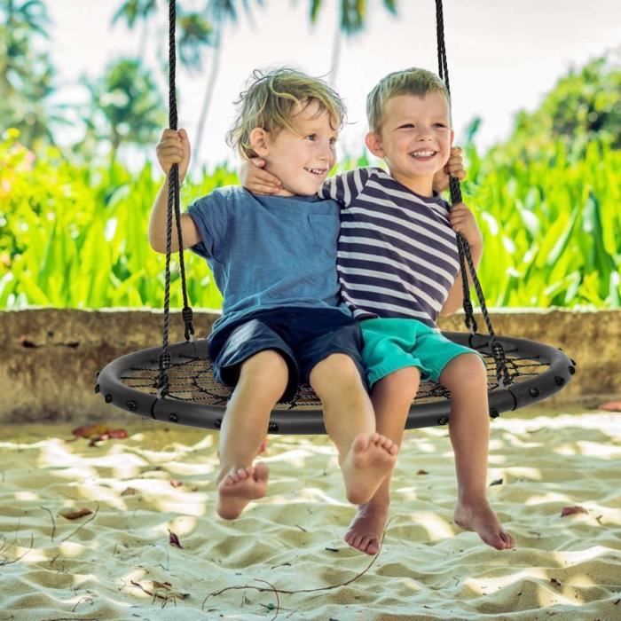 Balançoire Nid D’Oiseau 100 Cm – Charge 200 Kg, Corde 180 Cm – Pour Enfants Et Adultes, Intérieur Ou Extérieur