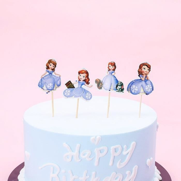 Couleur Sofia 24pcs Taille 1pack Decoration De Gateau D Anniversaire Princesse Decoration De Cupcake Pour En Cdiscount Maison
