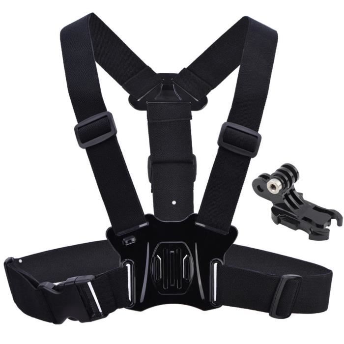 ZJCHAO harnais de poitrine pour Gopro Ceinture de harnais de montage de sangle de poitrine réglable TELESIN pour caméra de Sport