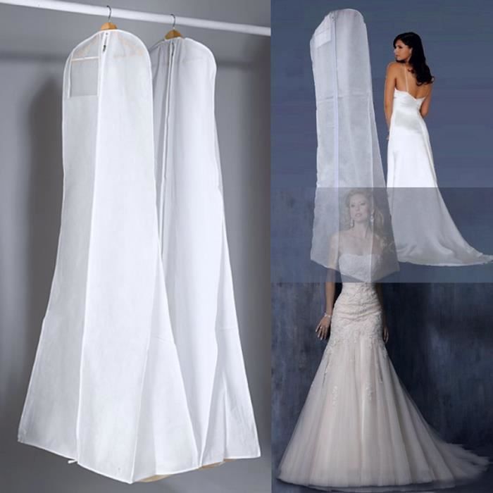 180 cm - Housse de protection pour robe de mariée Extra Large, housse anti poussière, sac de rangement pour r