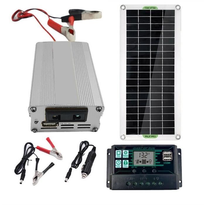 Kit de panneau solaire - Onduleur solaire 220W 12V DC à 220V AC