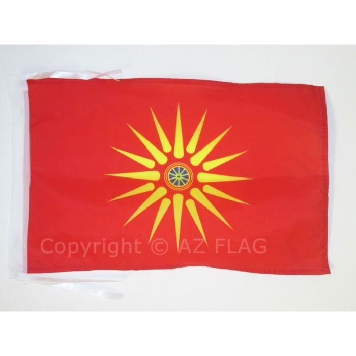 Drapeau Macedoine Ethnique 45x30cm Macedonien Haute Qualite Achat Vente Drapeau Decoratif Cdiscount