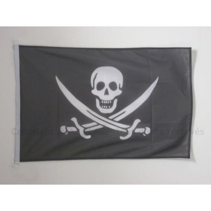 Drapeau Pirate Jack Rackham 90x60cm - pirates - corsaire Spécial Extérieur  - Cdiscount Maison