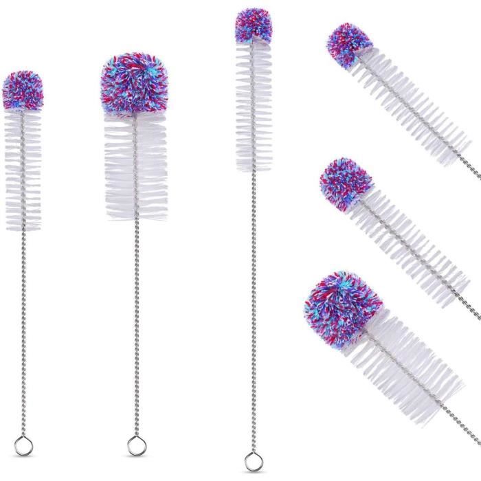 6 Brosses Nettoyage Tubes Suaywo - 19.5cm Pour Bouteilles, Cafetières, Biberons | Nettoyage Profond
