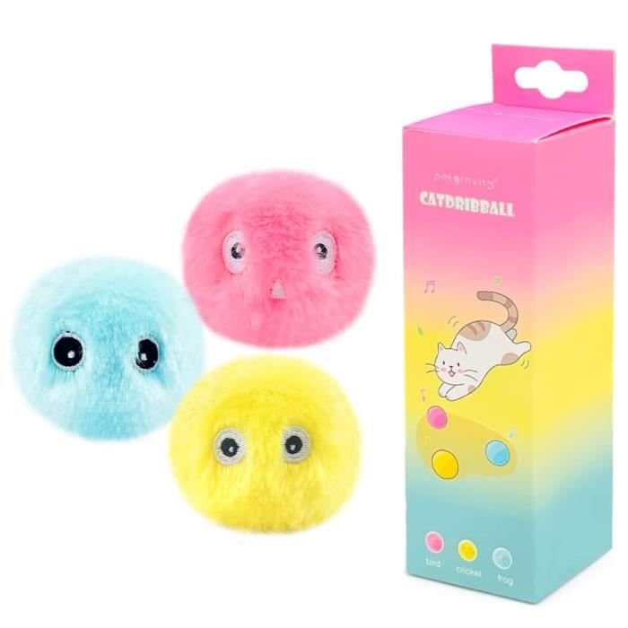 Meilleurs prix pour Jouet Boule Chien Chat DAMILY - Jaune - Peluche douce - Intérieur - Jeux