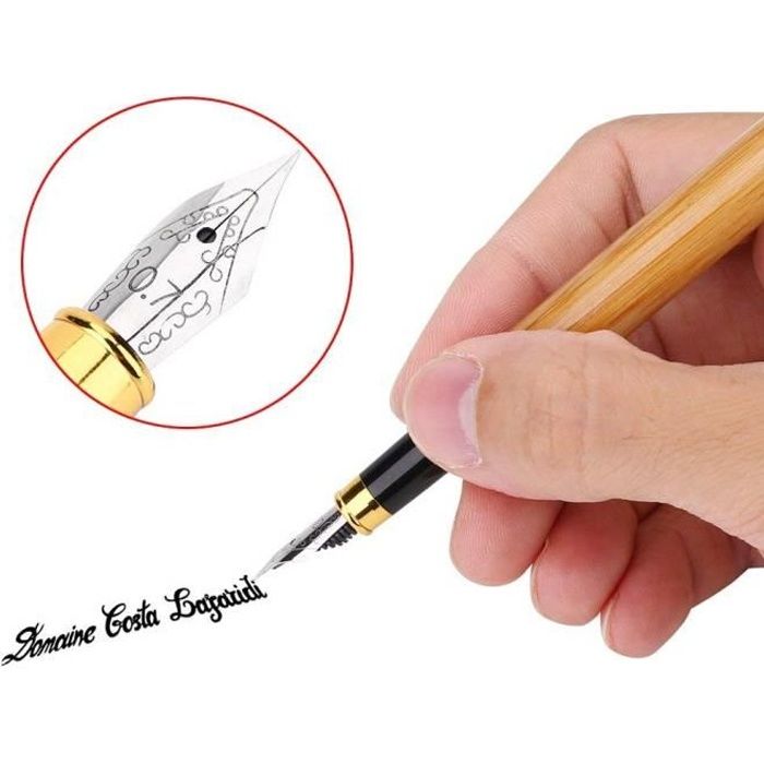 Stylo Plume Calligraphie Bambou Plume Biseautee Ecriture Arabe Gothique Italique Avec Converteur De L Encre Plume 1 5mm Achat Vente Stylo Parure Stylo Plume Calligraphie Ba Cdiscount