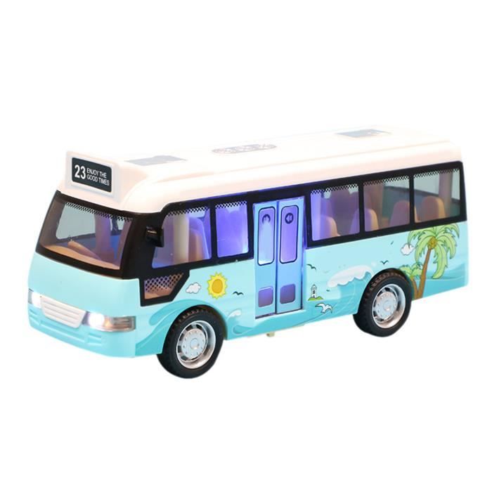 Jouet Bus Miniature à Friction - 18,5 Cm - Rouge - Voiture à Tirer Et Lâcher Pour Enfants