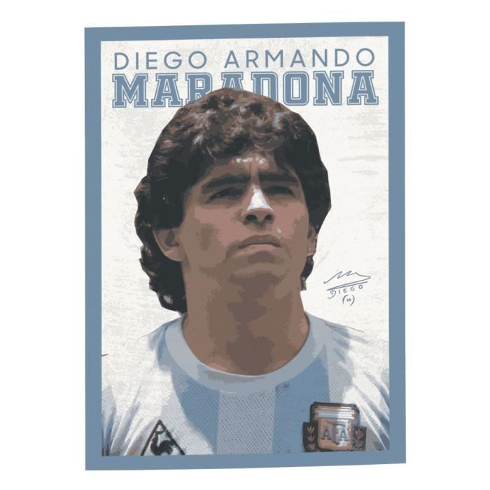 Poster sur toile Diego Maradona « Main de Dieu » Argentine Football - Décoration pour chambre à coucher, bureau, chambre, cadeau, 30 x 45 cm