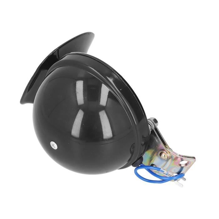Klaxon Deux Tons Pour Moto 12V-60V – 110 DB, étanche, ABS – Noir – Pour Voiture, Scooter, Véhicule électrique