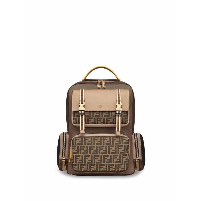 FENDI HOMME 7VZ048ABQEF19A3 MARRON CUIR SAC DOS Cdiscount