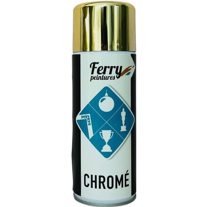 Bombe de peinture Chromé or - 400ml - Qualité Professionnelle - Ferry -  Achat / Vente bombe de peinture Bombe de peinture Chromé or - - Cdiscount