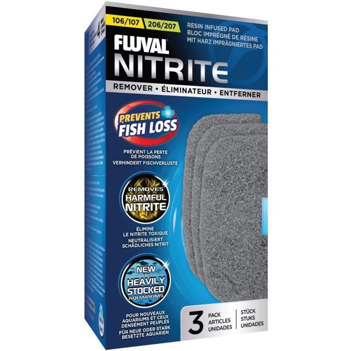 Comparer les prix de Blocs éliminateurs de nitrite pour aquarium - FLUVAL - Pour filtres extérieur Fluval 106/107 et 206/207 - 3 pièces